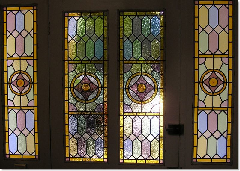 Stained glass doors